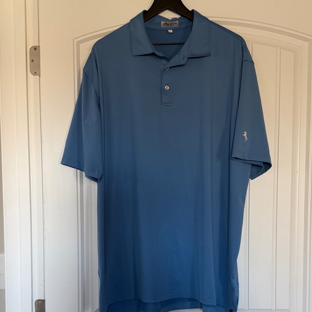 Peter Millar Golf  Men's Blue Polo Shirt XXL